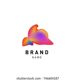 Vector Abstract liquid 3d gradient Logo Brand Company Design Template