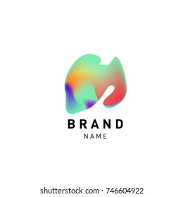 Vector Abstract liquid 3d gradient Logo Brand Company Design Template