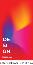 Vector abstract liquid color background for poster design. Red, blue and yellow colors. Eps10