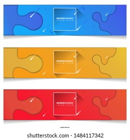 Vector abstract liquid colourful design banners web template.