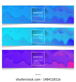 Vector abstract liquid colourful design banners web template.