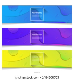 Vector abstract liquid colourful design banners web template.
