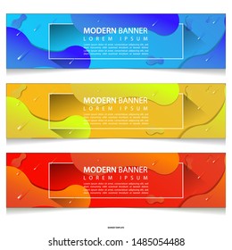 Vector abstract liquid colourful design banners web template.