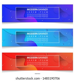 Vector abstract liquid colourful design banners web template.