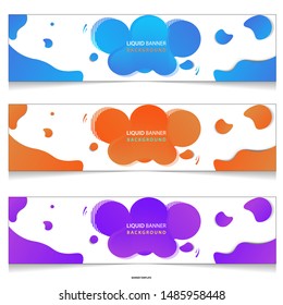 Vector abstract liquid colourful design banners web template.