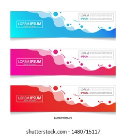 Vector abstract liquid geometric colourful design banner web template.