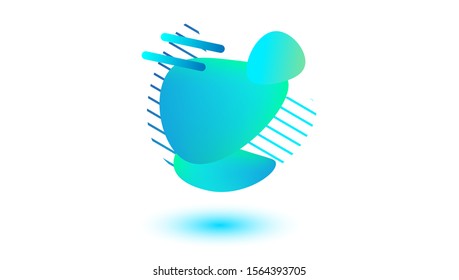 Vector abstract liquid shapes. Modern design banner for web, logo or background. Fluid design.
