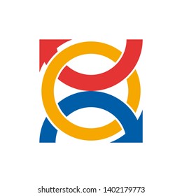 Vector abstract logo Air conditioning, conditioner