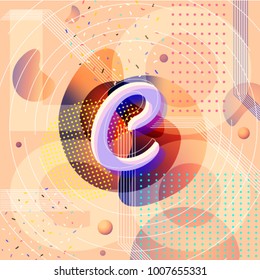 Vector Abstract Logo. Brand Company Design on modern background template. Internet and social network web concept with alphabet letter C. Easy editable for Your web, banner or poster design. 