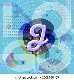 Vector Abstract Logo. Brand Company Design on modern background template. Internet and social network web concept with alphabet letter J. Easy editable for Your web, banner or poster design. 
