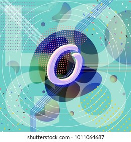 Vector Abstract Logo. Brand Company Design on modern background template. Internet and social network web concept with alphabet letter O. Easy editable for Your web, banner or poster design. 