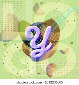 Vector Abstract Logo. Brand Company Design on modern background template. Internet and social network web concept with alphabet letter Y. Easy editable for Your web, banner or poster design. 