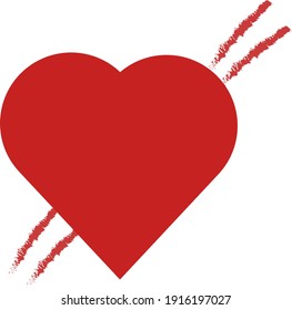 Vector abstract logo and branding design template in trendy linear minimal style - heart made with hands - self love concept - tattoo or sticker design template