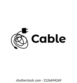 Logo abstracto de vectores y plantillas de diseño de marca. Logotipo del cable