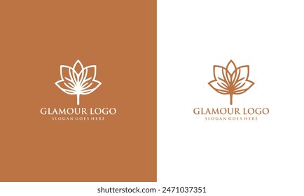 Vector abstract logo and branding Glamour logo design templates in trendy linear minimal style EPS10