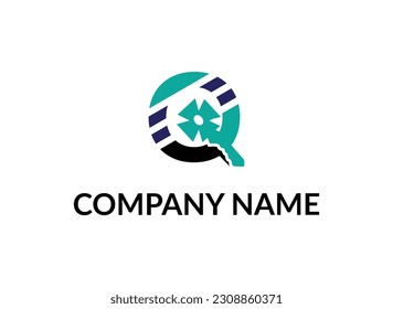 Modelos de diseño del logotipo abstracto de vectores y de la llave de bloqueo de marca en un estilo minimalista lineal de moda. Logotipo perfecto para empresas relacionadas con la industria. plantilla vectorial de diseño de logotipo creativo.