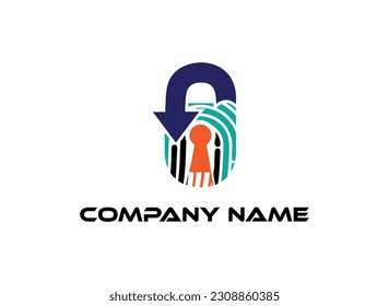Vector abstract logo and branding lock key logo design templates in trendy linear minimal style. Perfect logo for business related to industry. creative logo design vector template.