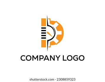 Vector abstract logo and branding machanical logo design templates in trendy linear minimal style. Perfect logo for business related to industry. creative logo design vector template.