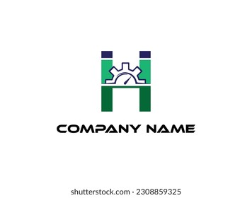 Vector abstract logo and branding machanical logo design templates in trendy linear minimal style. Perfect logo for business related to industry. creative logo design vector template.