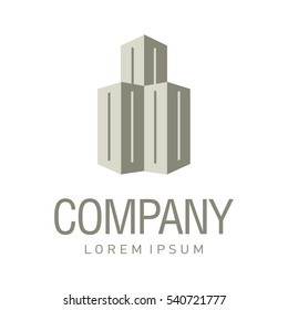 Vector abstract logo. Business Icons. Real estate. Company identity. Icon isolated on white background. Graphic design editable for your design.