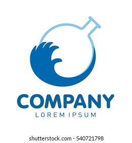 Vector abstract logo. Business Icons. Laboratory Logo. Company identity. Icon isolated on white background. Graphic design editable for your design.