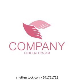 Vector abstract logo. Business Icons. Wings logo. Company identity. Icon isolated on white background. Graphic design editable for your design.