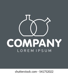 Vector abstract logo. Business Icons. Laboratory Logo. Company identity. Icon isolated on white background. Graphic design editable for your design.