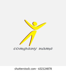 Vector abstract logo. Creative design. People icon.  