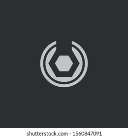 vector abstract logo design black and white
