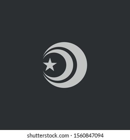 vector abstract logo design black and white
