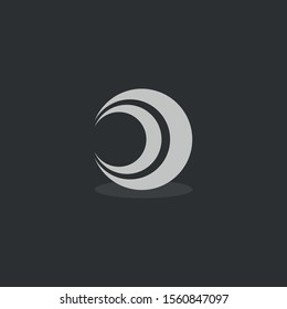 vector abstract logo design black and white