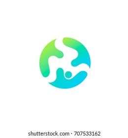 Vector abstract logo design elements. Colorful icons. Cosmetics emblem