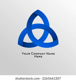 Vector abstract logo design with knot looks. It is editable 