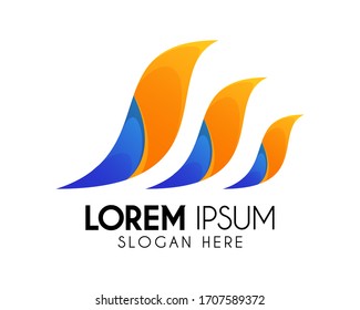 Diseño de logotipo abstracto vectorial. Concepto de icono moderno. Icono de cinta de opciones.
Elemento de diseño gráfico colorido