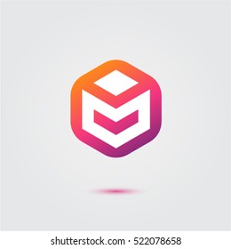 Vector abstract  logo element. Colorful icons. Modern beautiful logo for corporate style, business, mobile and web. Logo on white background.