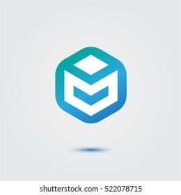 Vector abstract  logo element. Colorful icons. Modern beautiful logo for corporate style, business, mobile and web. Logo on white background.