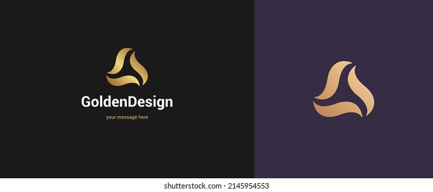 El diseño del emblema del logotipo abstracto del vector elegante triángulo estilo minimalista moderno. Símbolo de logotipo geométrico premium para la identidad corporativa.