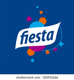 vector abstract logo for the fiesta on a blue background