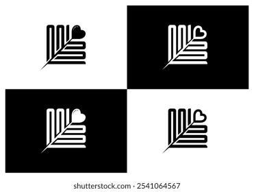 vector abstract logo heart with arrow sign, icon symbol sign design element.
