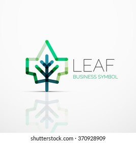 Vector abstract logo idea, eco leaf, nature plant, green concept business icon. Creative logotype design template