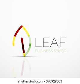 Vector abstract logo idea, eco leaf, nature plant, green concept business icon. Creative logotype design template