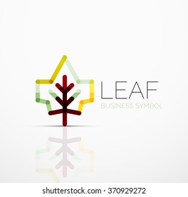 Vector abstract logo idea, eco leaf, nature plant, green concept business icon. Creative logotype design template