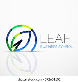 Vector abstract logo idea, eco leaf, nature plant, green concept business icon. Creative logotype design template