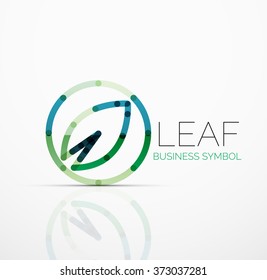 Vector abstract logo idea, eco leaf, nature plant, green concept business icon. Creative logotype design template