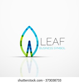 Vector abstract logo idea, eco leaf, nature plant, green concept business icon. Creative logotype design template