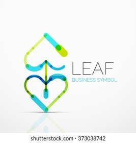 Vector abstract logo idea, eco leaf, nature plant, green concept business icon. Creative logotype design template
