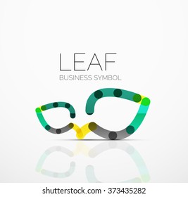 Vector abstract logo idea, eco leaf, nature plant, green concept business icon. Creative logotype design template