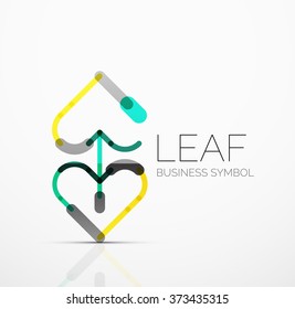 Abstrakte Vektorlogo-Idee, Öko-Blatt, Naturpflanze, Green Concept Business Icon. Design-Vorlage für kreative Logotypen