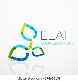 Vector abstract logo idea, eco leaf, nature plant, green concept business icon. Creative logotype design template