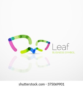 Vector abstract logo idea, eco leaf, nature plant, green concept business icon. Creative logotype design template